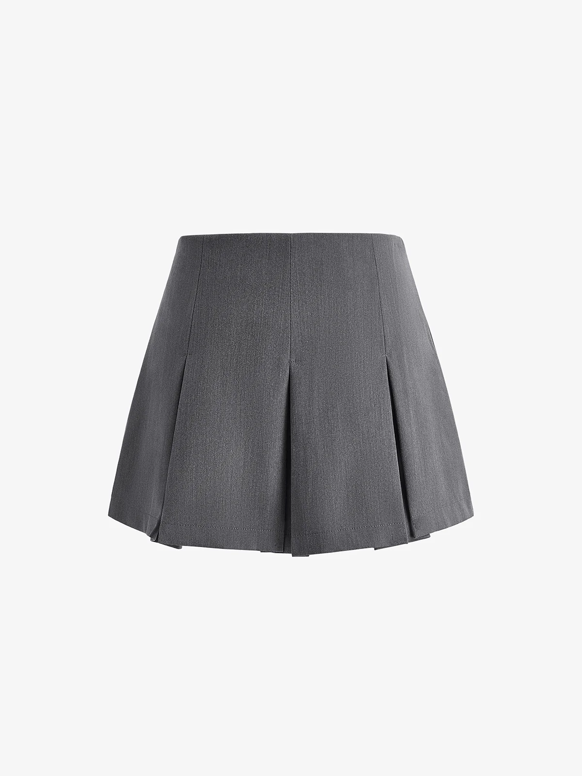 Pleated Zipper Mini Skirt - Image 2