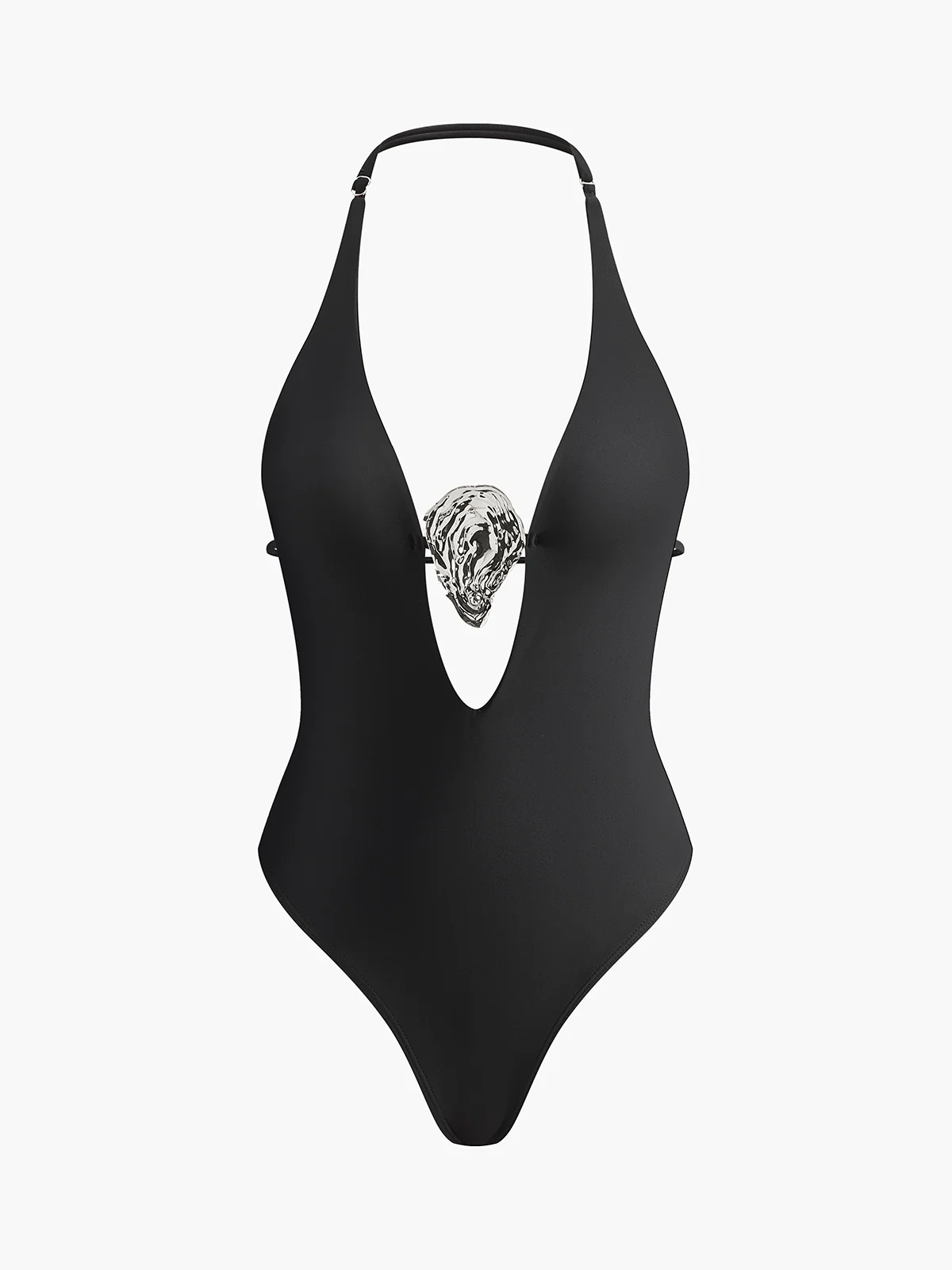 Plunge Halter One-Piece Swimsuit - Image 2
