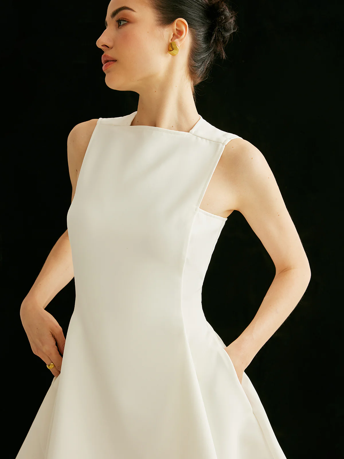 Pocket Detail Asymmetrical Dress - Image 6
