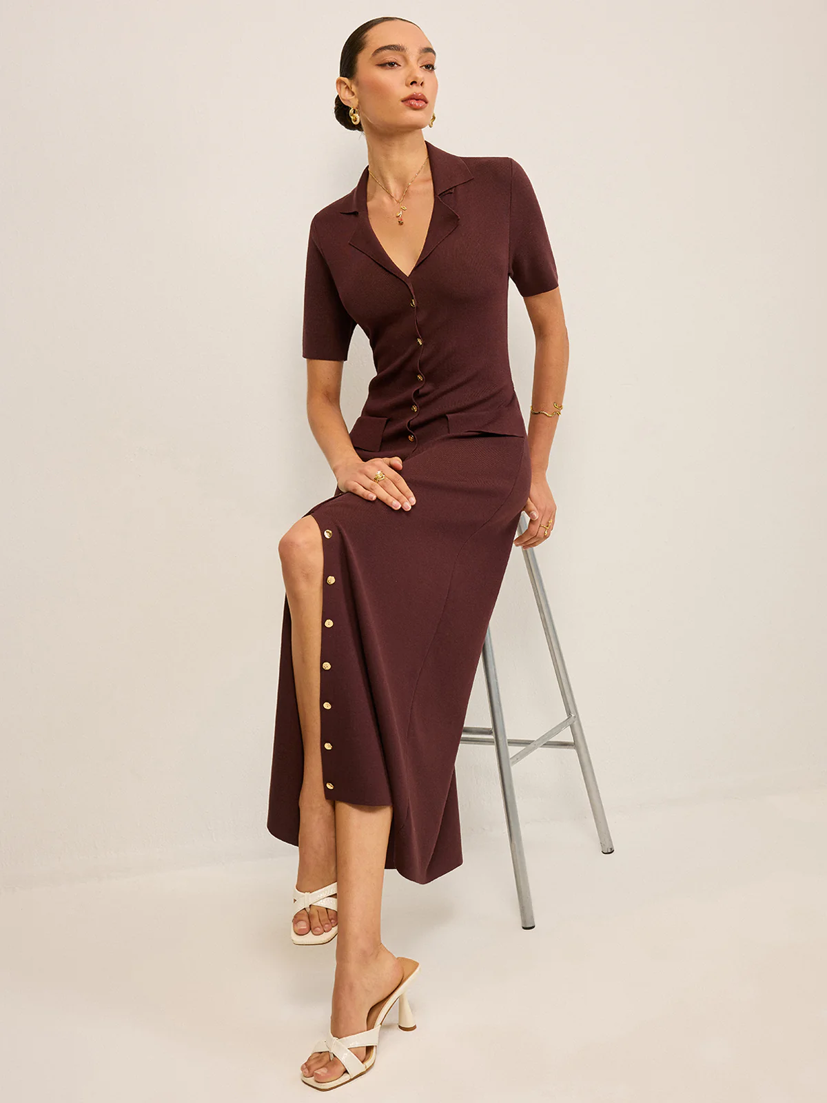 Pocketed Button-Front Maxi Dress - Image 3