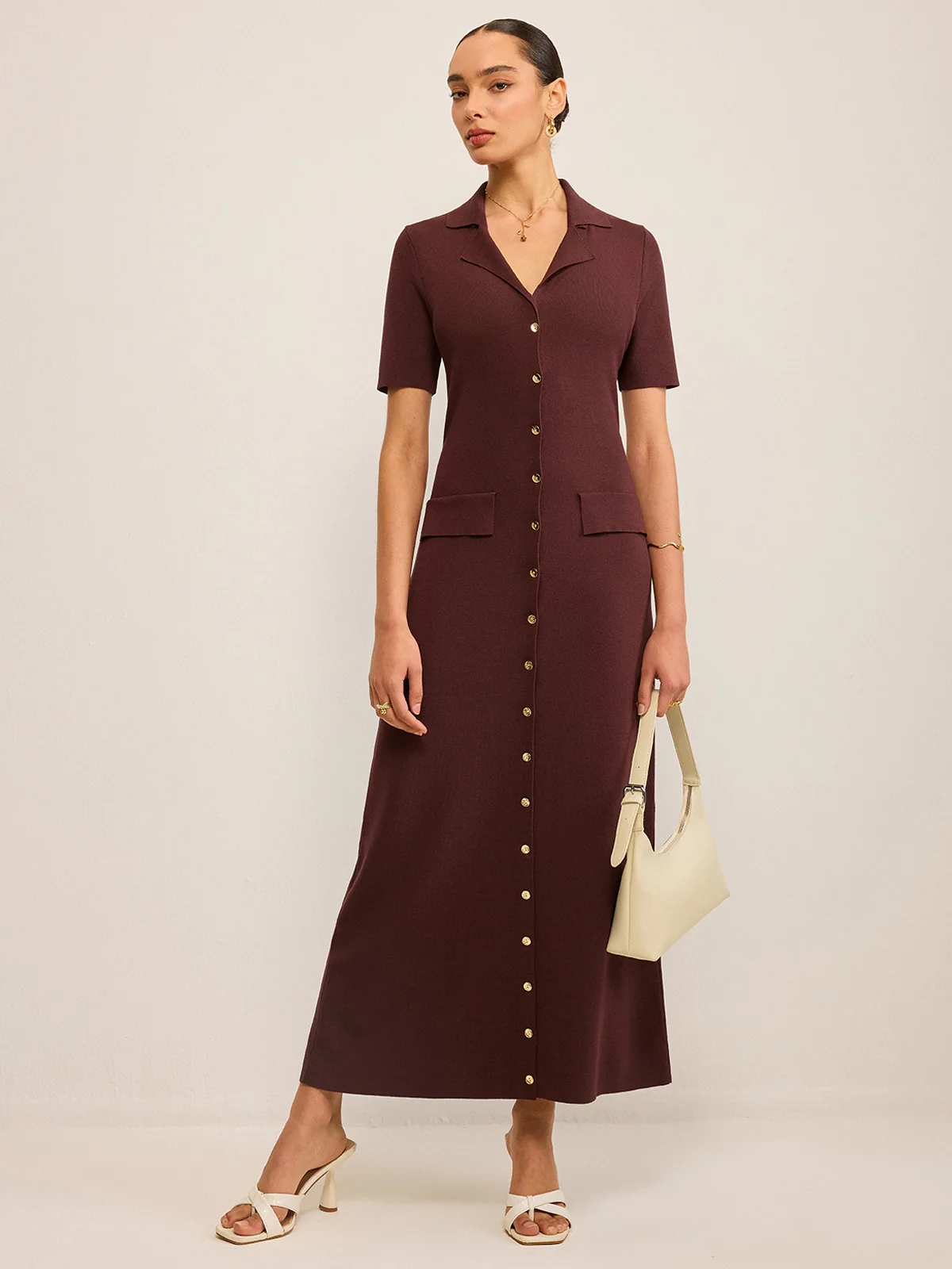 Pocketed Button-Front Maxi Dress - Image 5
