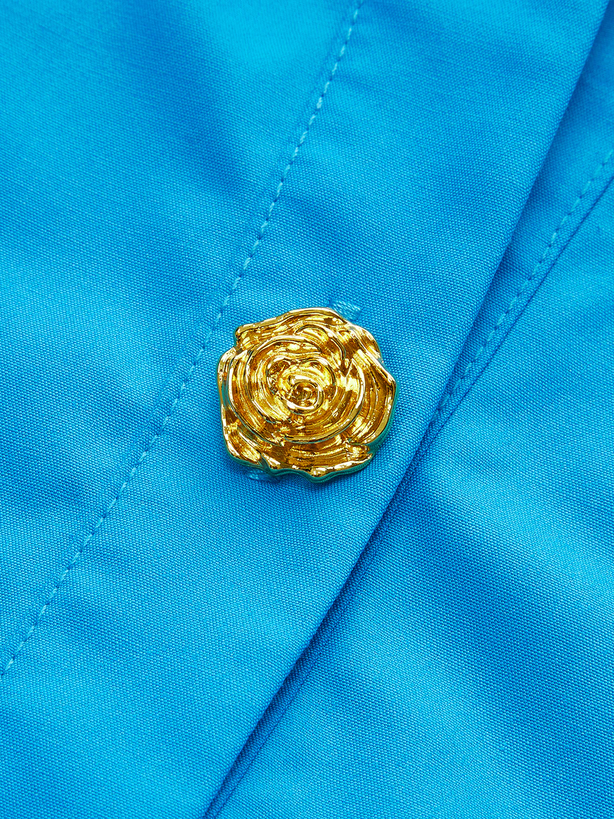 Pocketed Button-Up Blouse with Front Knot - Image 3