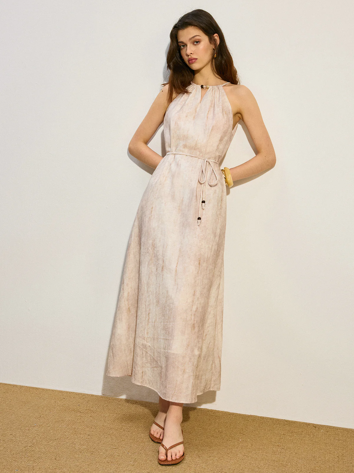 Pocketed Tied Maxi Dress - Image 3