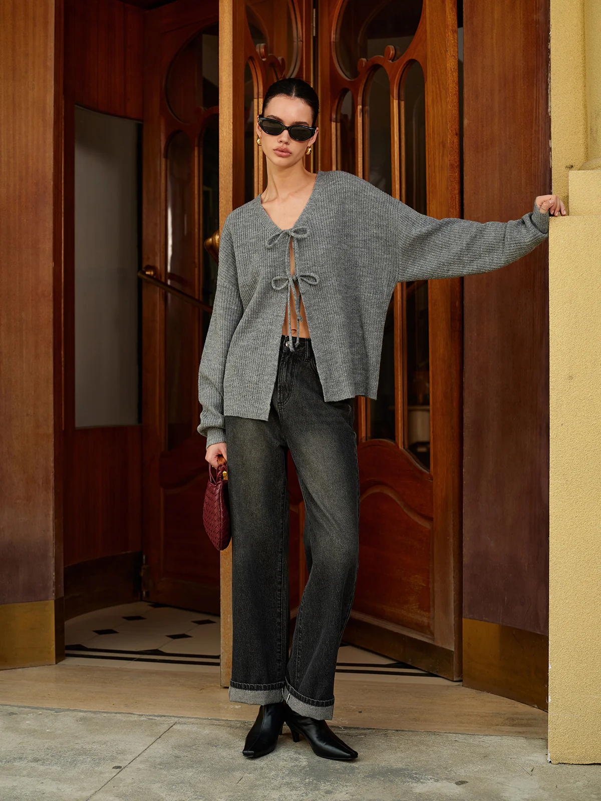 Pockets Straight Denim Pants - Image 4