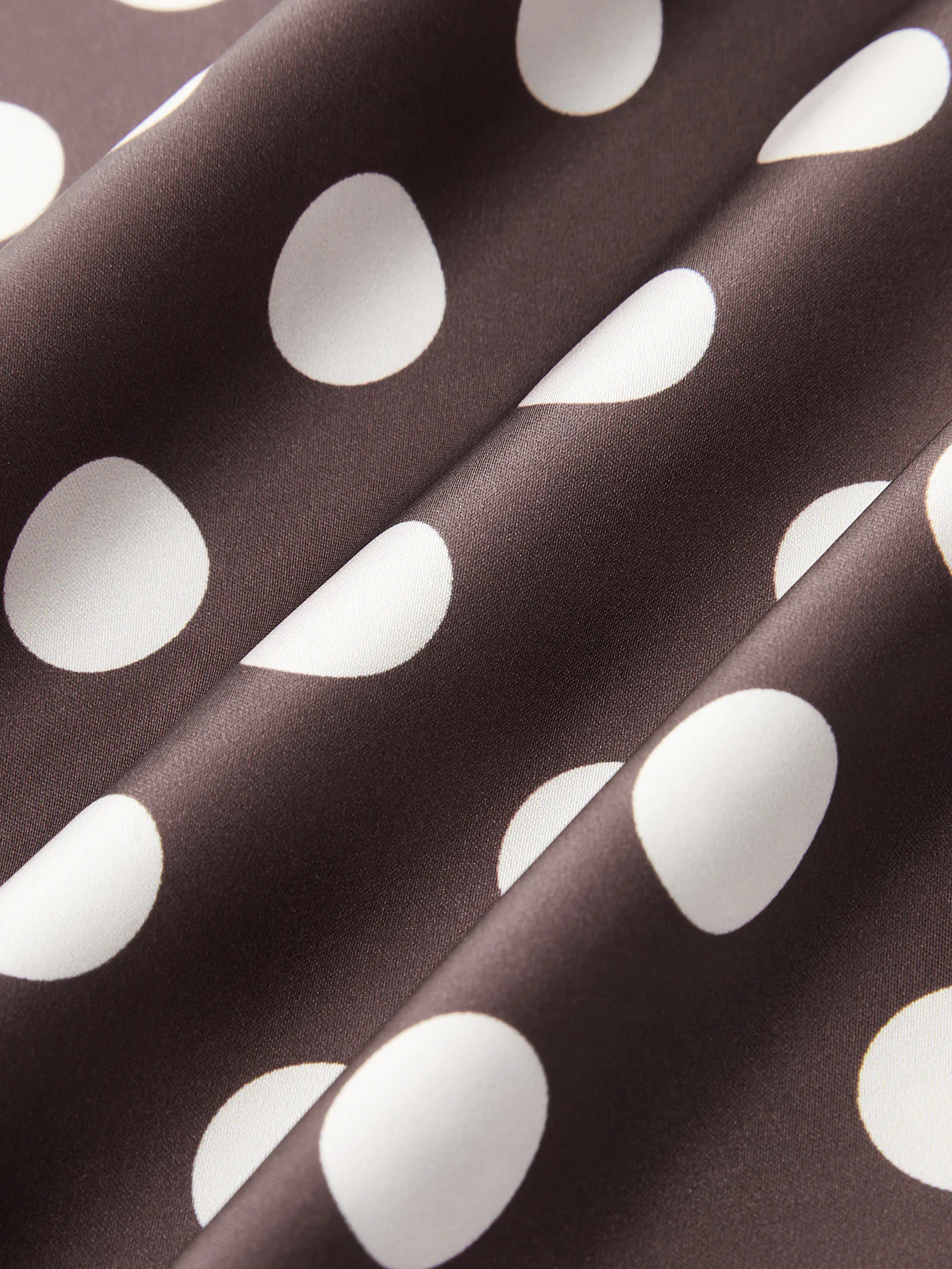 Polka Dot Backless Halter Satin Top - Image 5