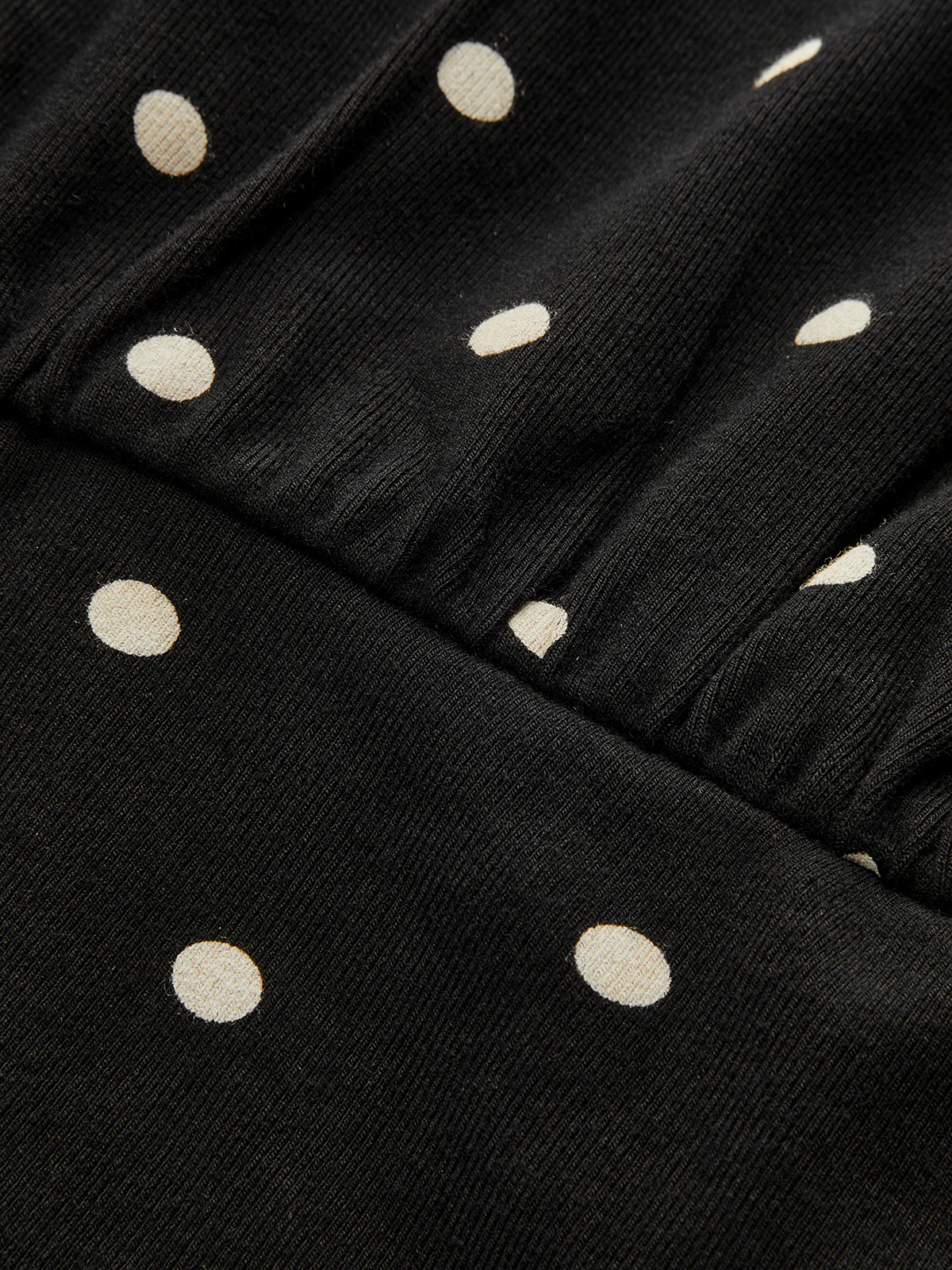 Polka Dot Batwing Cinched Waist Top - Image 4