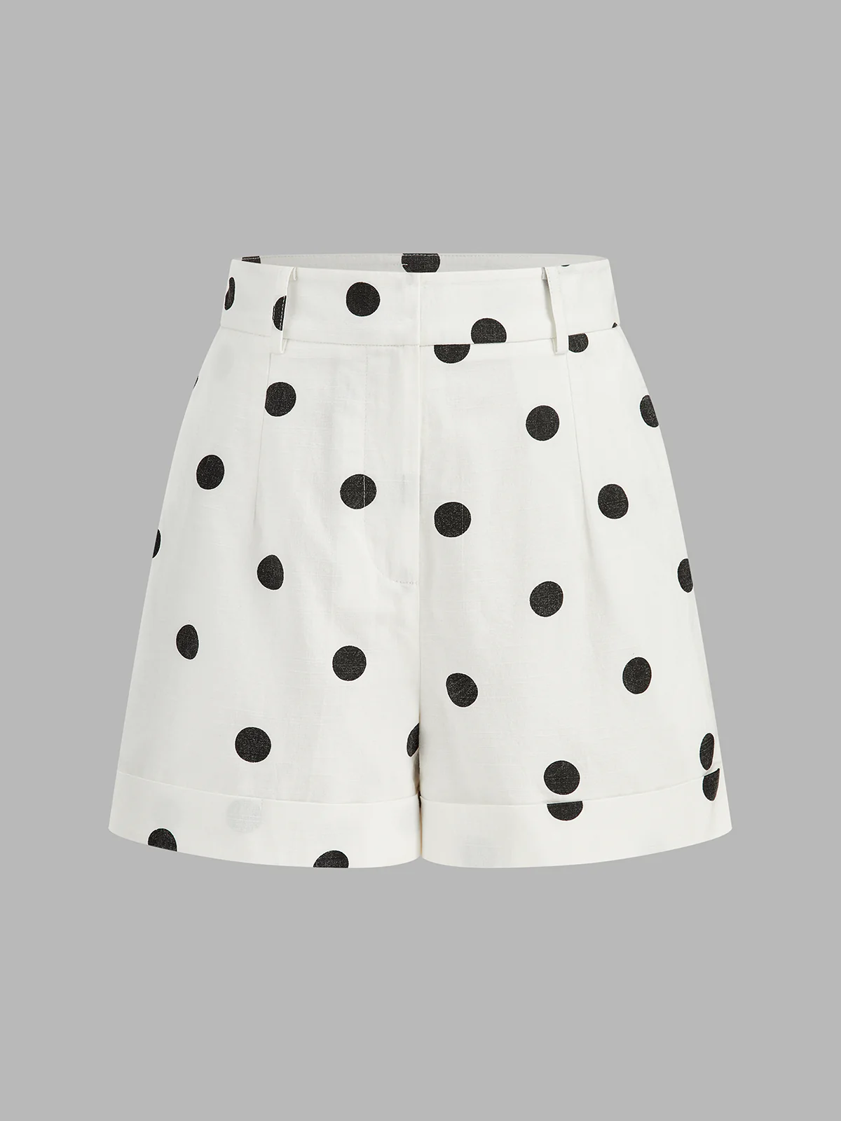 Polka Dot Belted Top & Shorts Set - Image 5