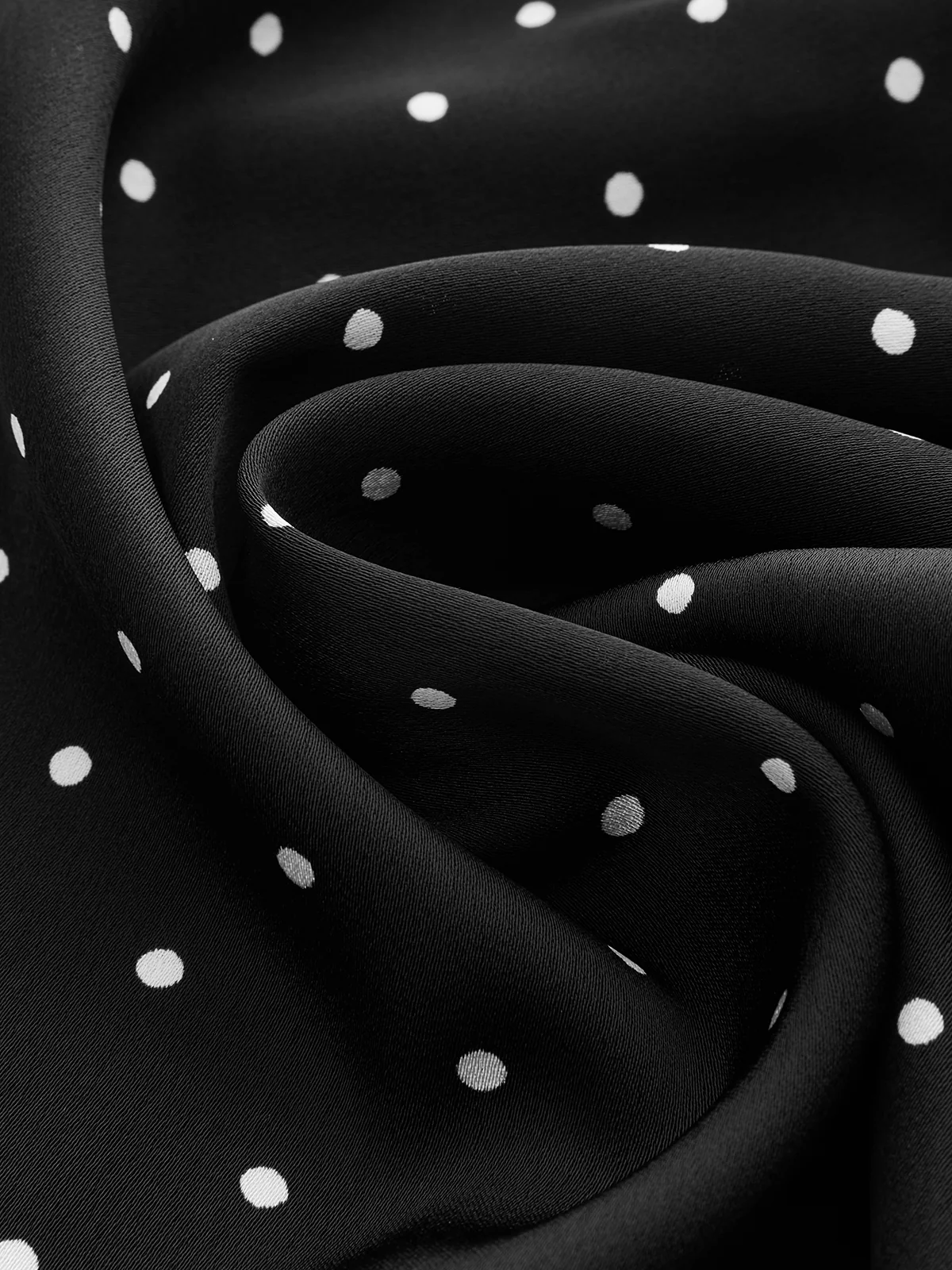 Polka Dot Cowl Neck Halter Tank Top - Image 4