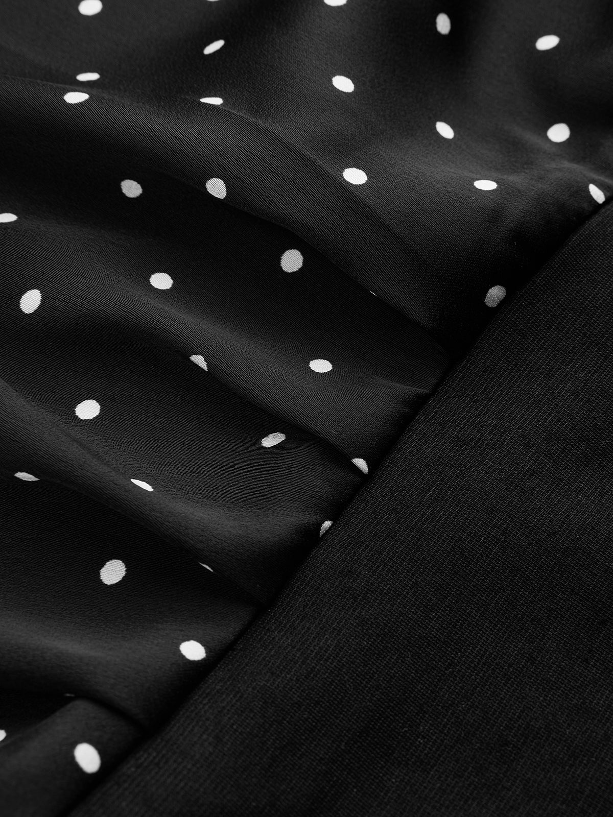 Polka Dot Cowl Neck Halter Tank Top - Image 5