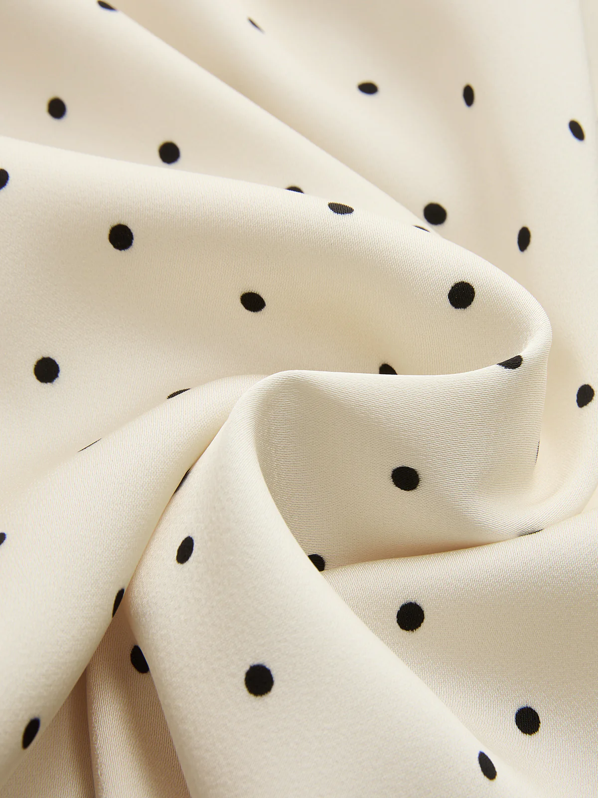 Polka Dot Lace Trim Midi Dress - Image 4