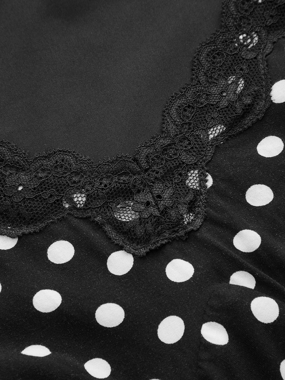 Polka Dot Lace V-Neck Maxi Dress - Image 5