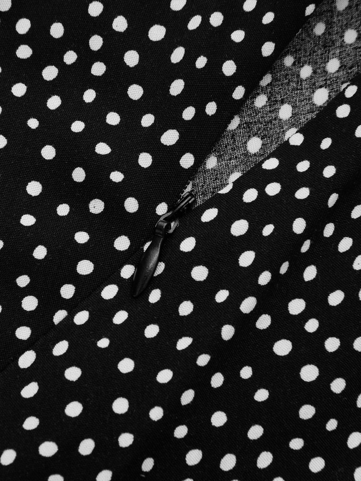 Polka Dot Lace V-Neck Midi Dress - Image 5