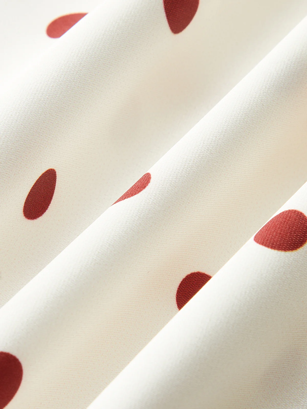 Polka Dot Off-Shoulder Dress With Ribbon Detail - Image 4