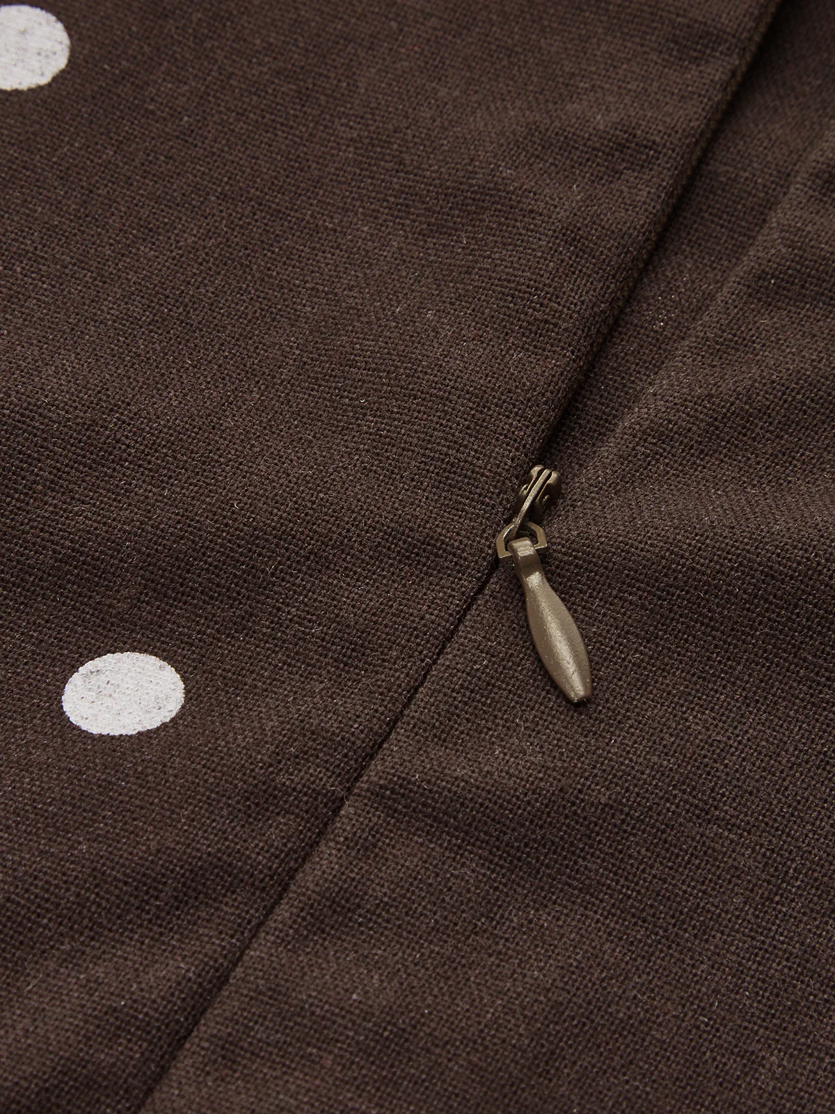 Polka Dot One Shoulder Linen Blend Mini Dress - Image 4