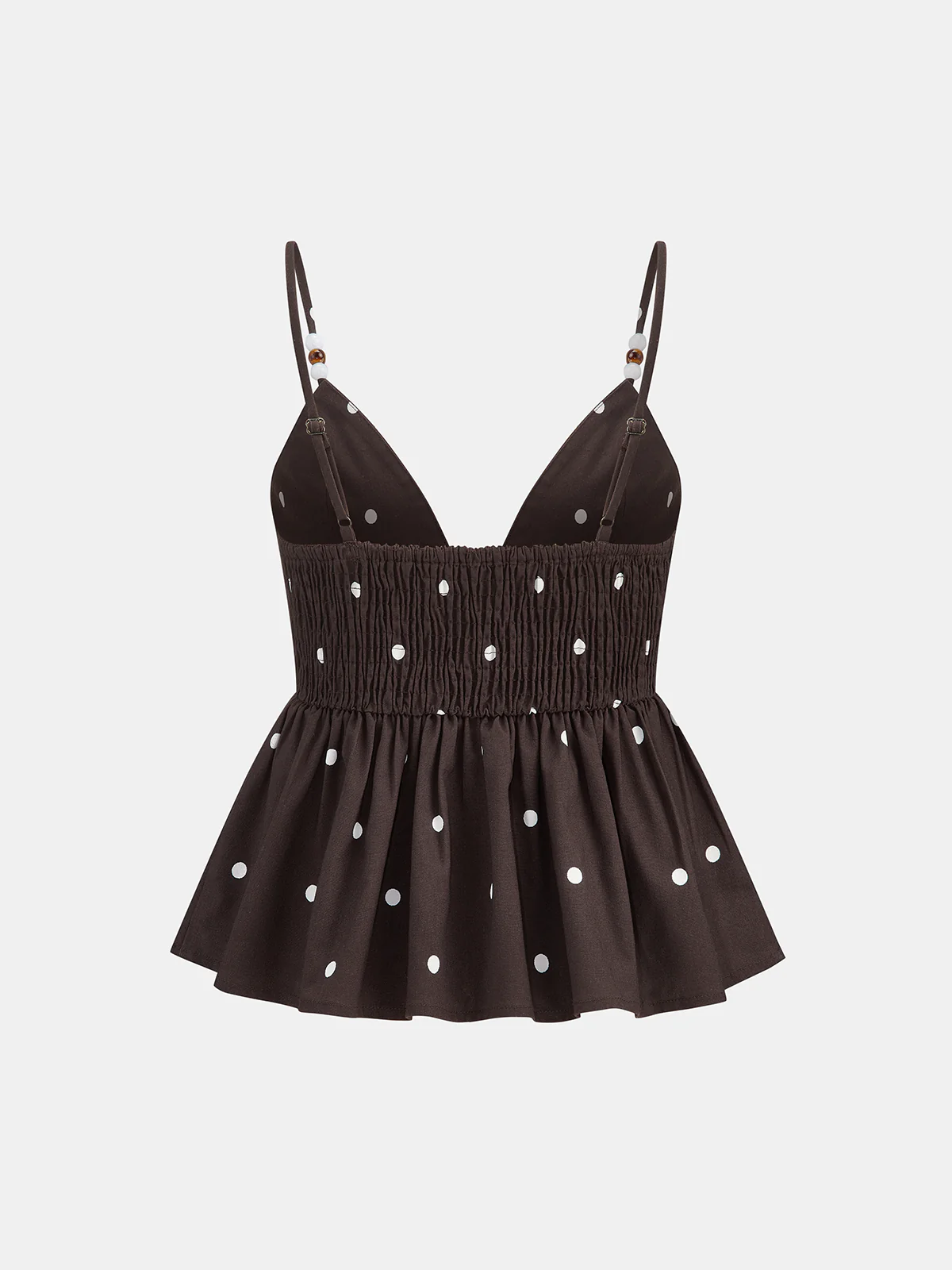 Polka Dot Peplum Cami Top & Shorts Set - Image 4