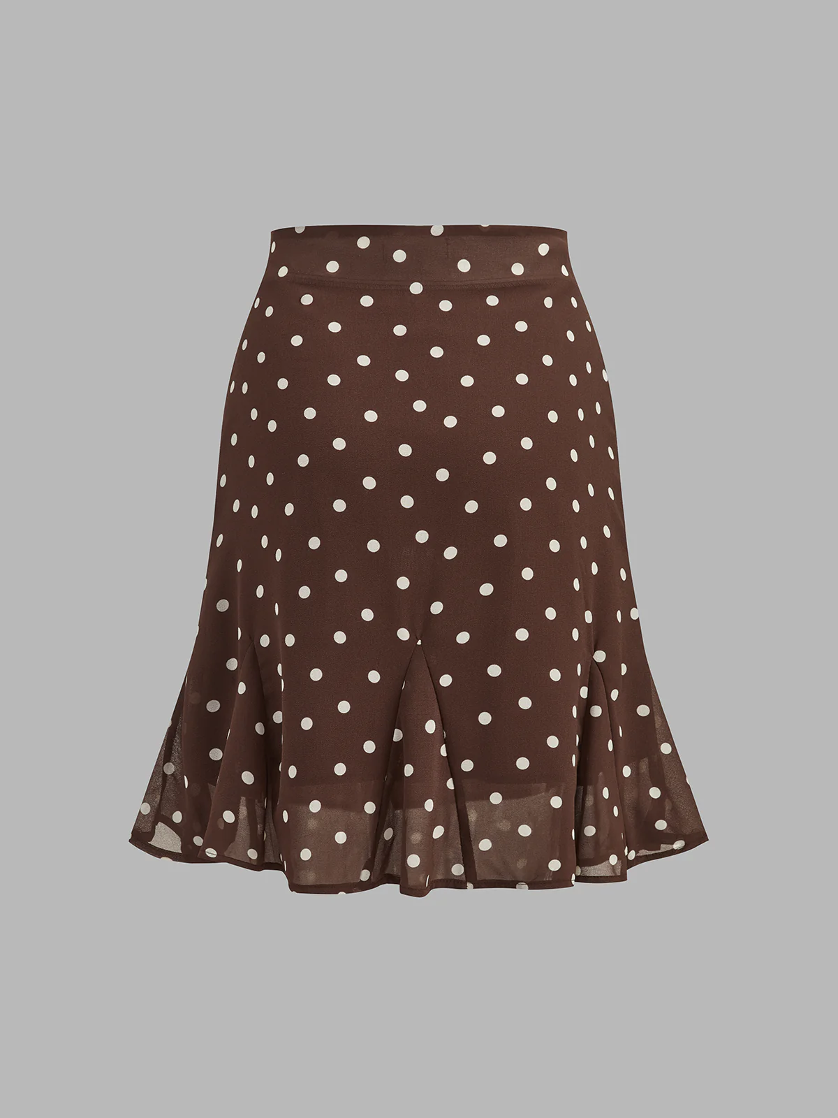 Polka Dot Sheer Lace Trim Top & Mini Skirt Set - Image 5