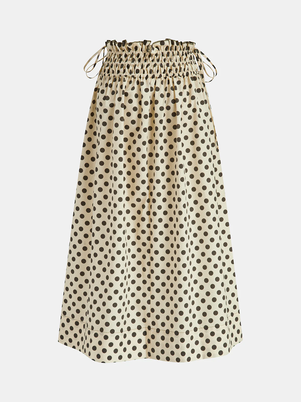 Polka Dot Smocked Waist Midi Skirt - Image 2