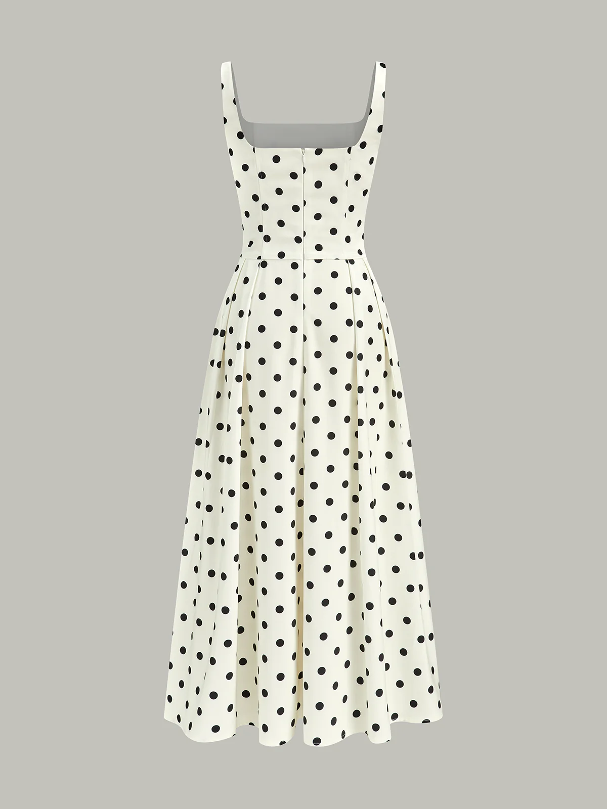 Polka Dot Square Neck Maxi Dress - Image 4