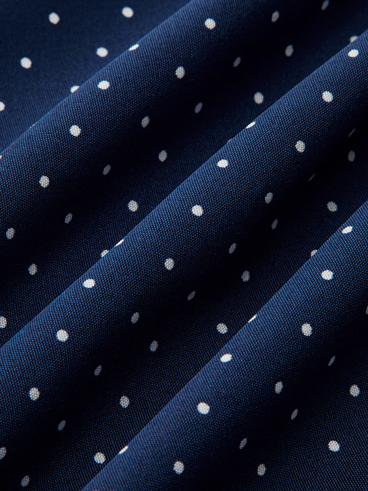 Polka Dot Stand-Collar Flare Dress - Image 4