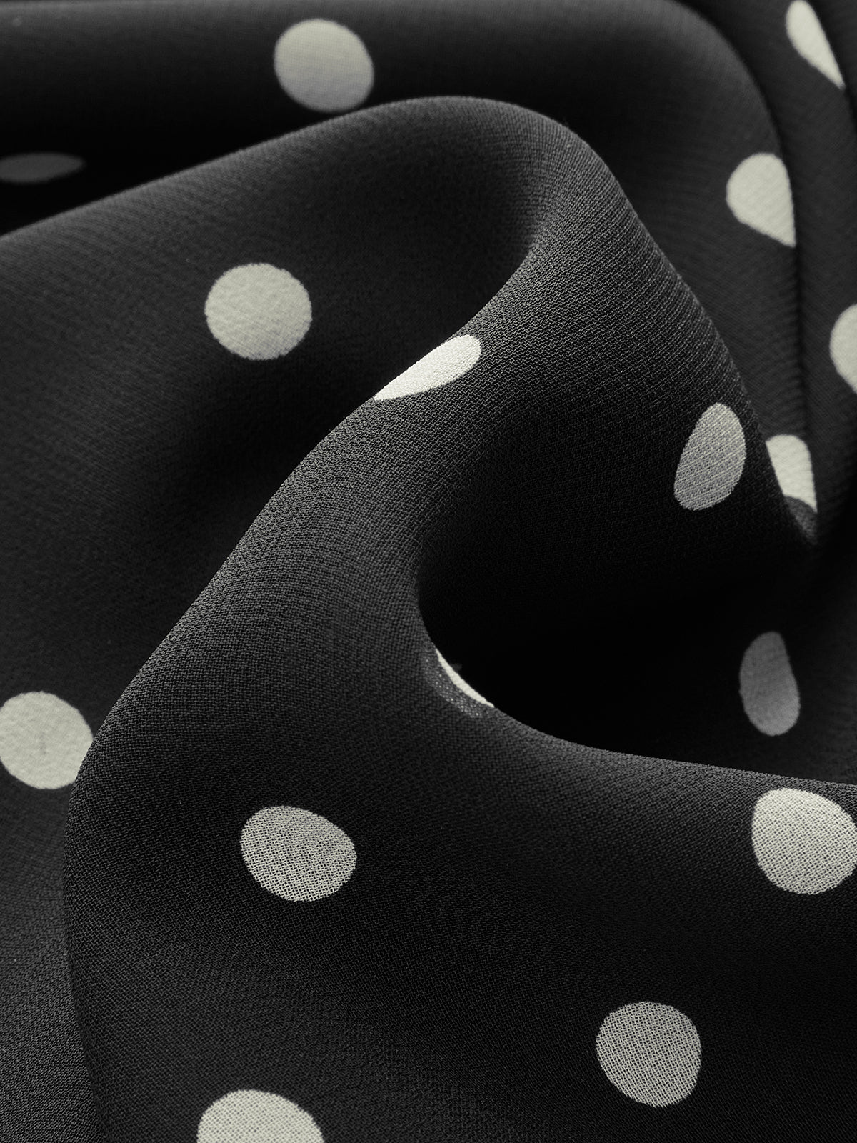 Polka Dot V-Neck Ruffle Dress - Image 3