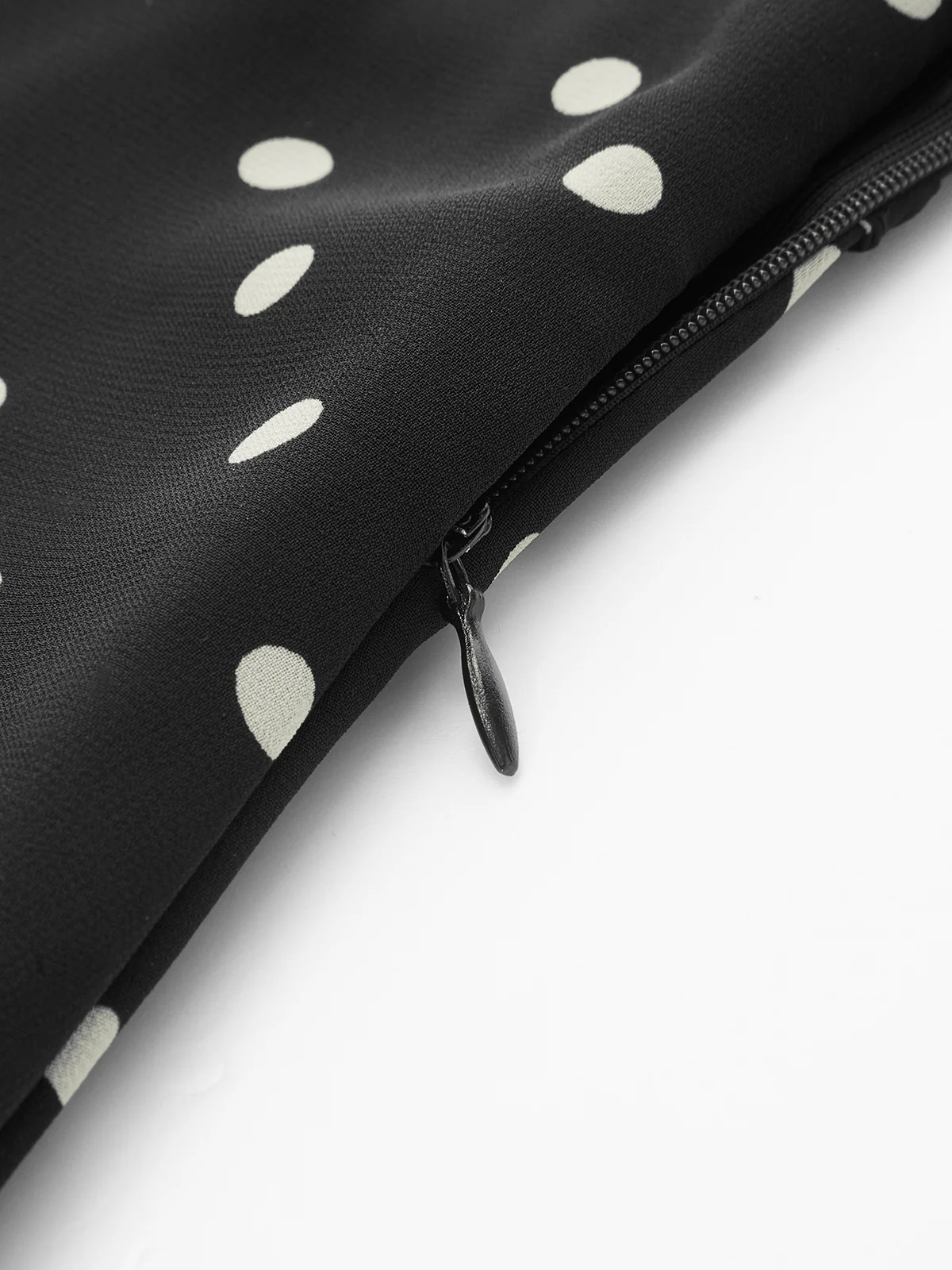 Polka Dot V-Neck Ruffle Dress - Image 4