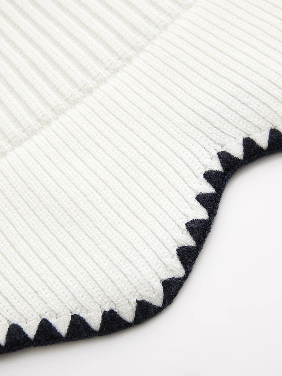 Polo Collar Contrast Trim Ribbed Knit Mini Dress - Image 6