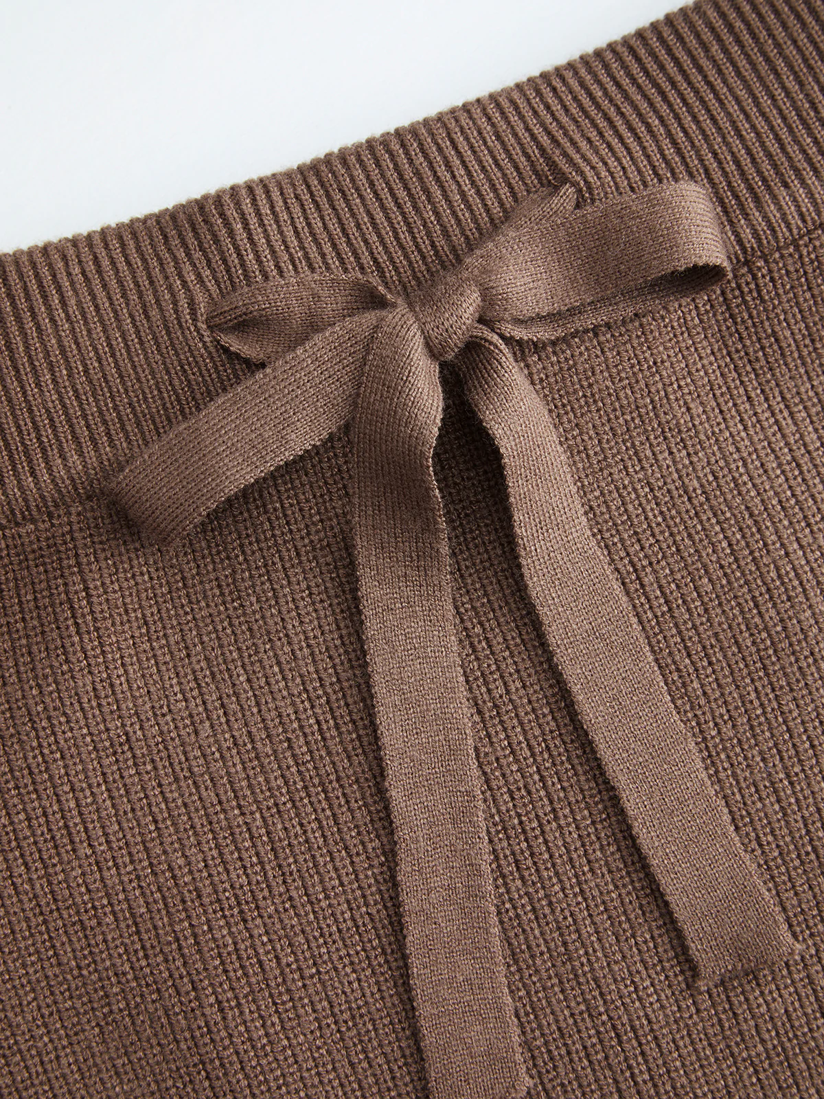 Polo-Neck Knit Top & Tie-Waist Midi Skirt Set - Image 7