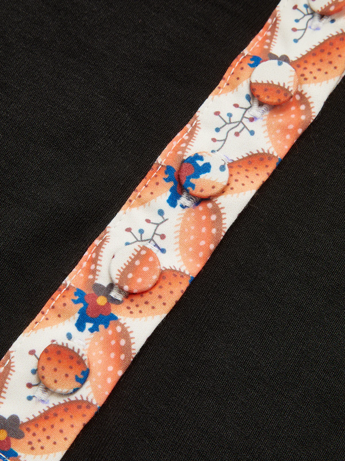 Print Trim Shirt Collar Maxi Dress - Image 4