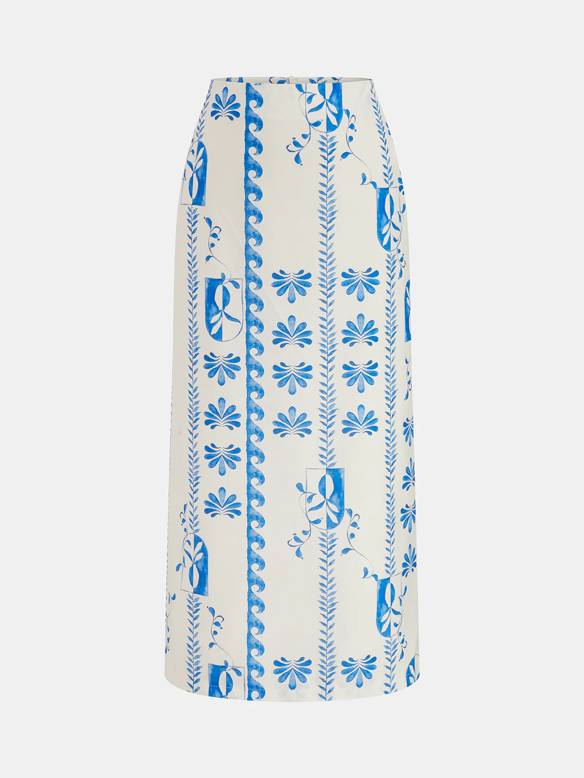 Printed Buttoned Vest & Maxi Skirt Set - Image 5