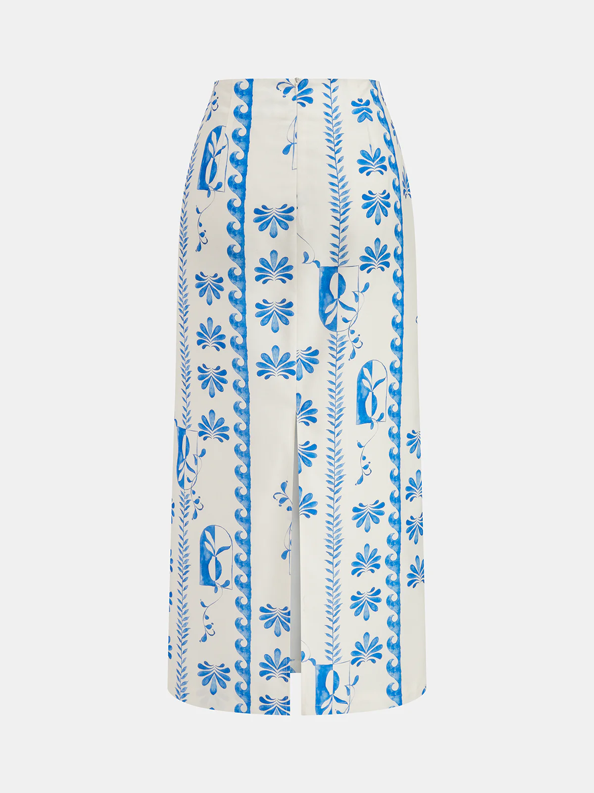 Printed Buttoned Vest & Maxi Skirt Set - Image 6