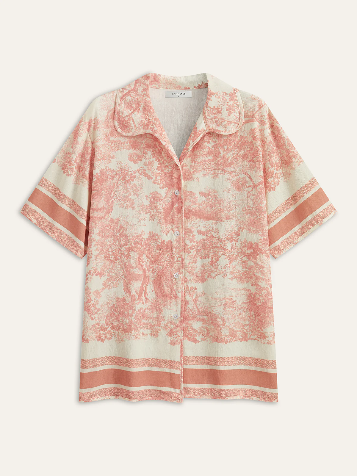 Printed Contrast Trim Shorts Set - Image 12
