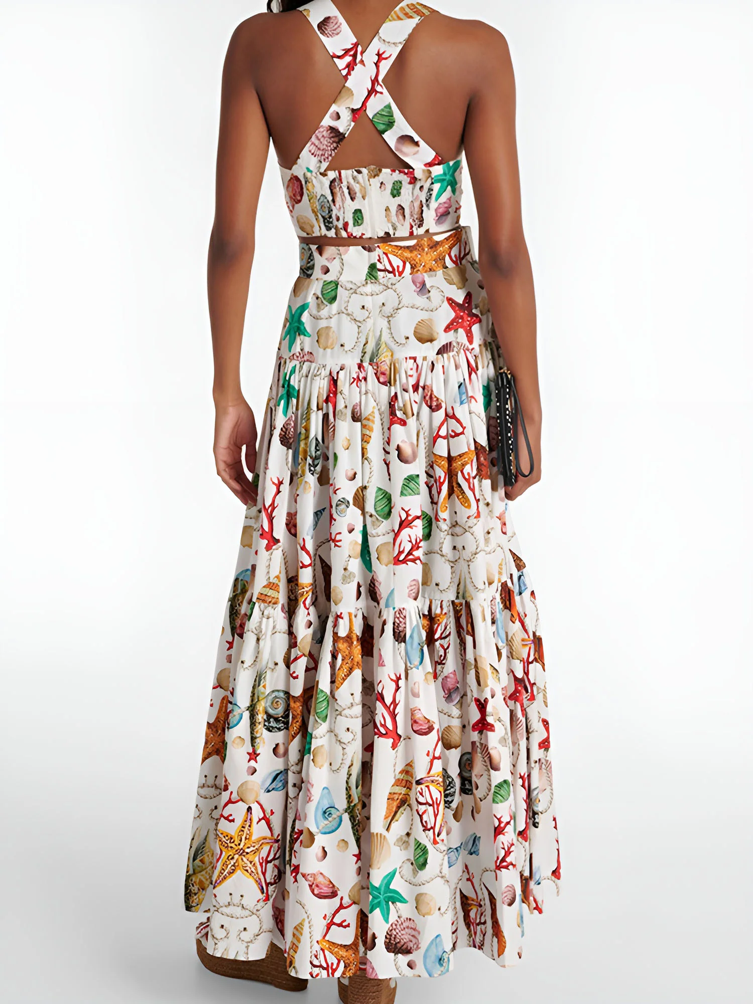 Printed Pleated Skirt Set - Image 2