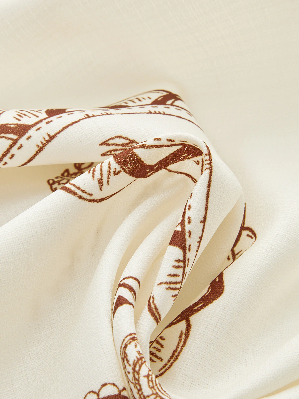 Printed Shirt Dress with Rope Tie Belt - Image 5
