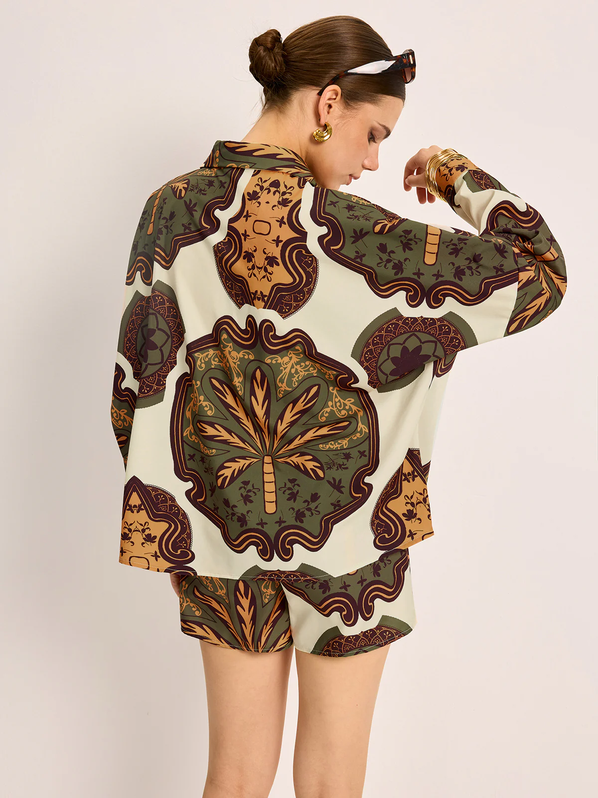 Printed Shirt Shorts Set - Image 6