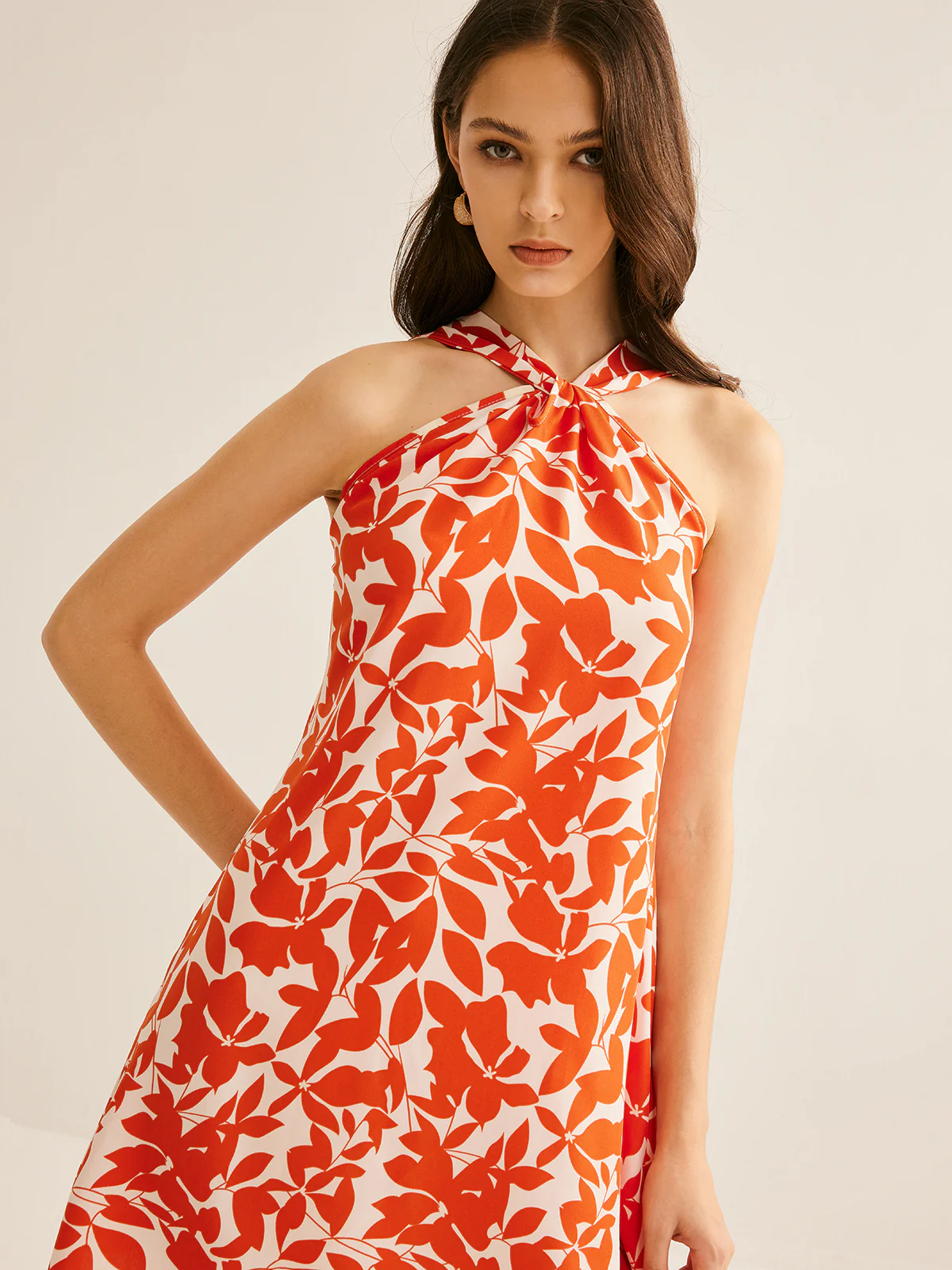 Printed Strap Short Dress - Image 5