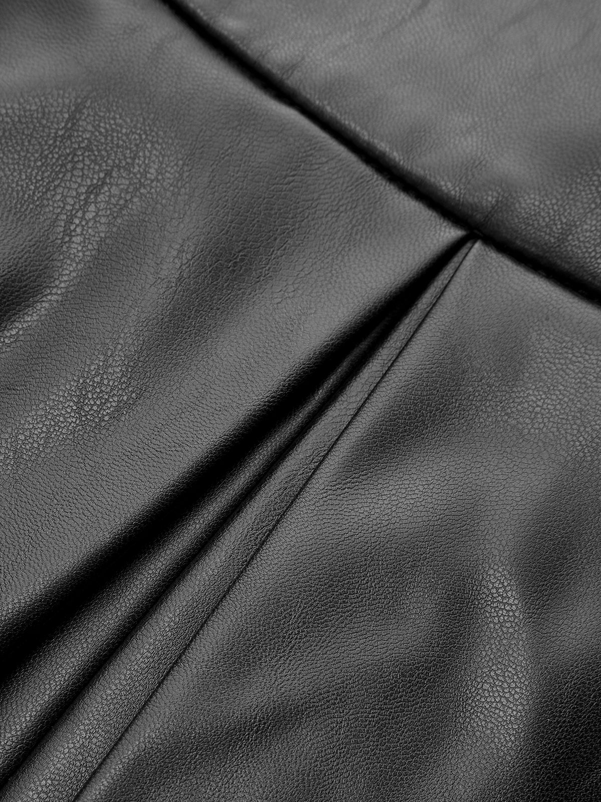 PU Leather Belted Maxi Skirt - Image 4