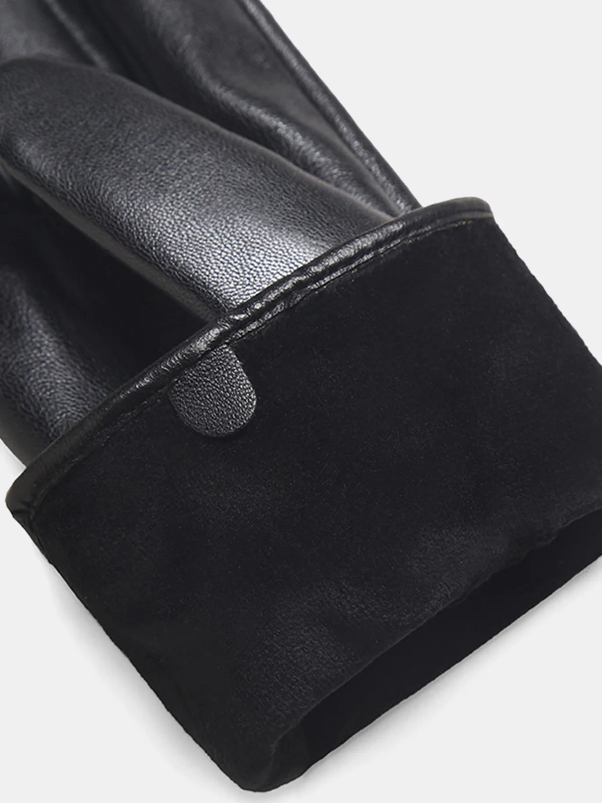PU Leather Gloves with Stitched Detail - Image 3