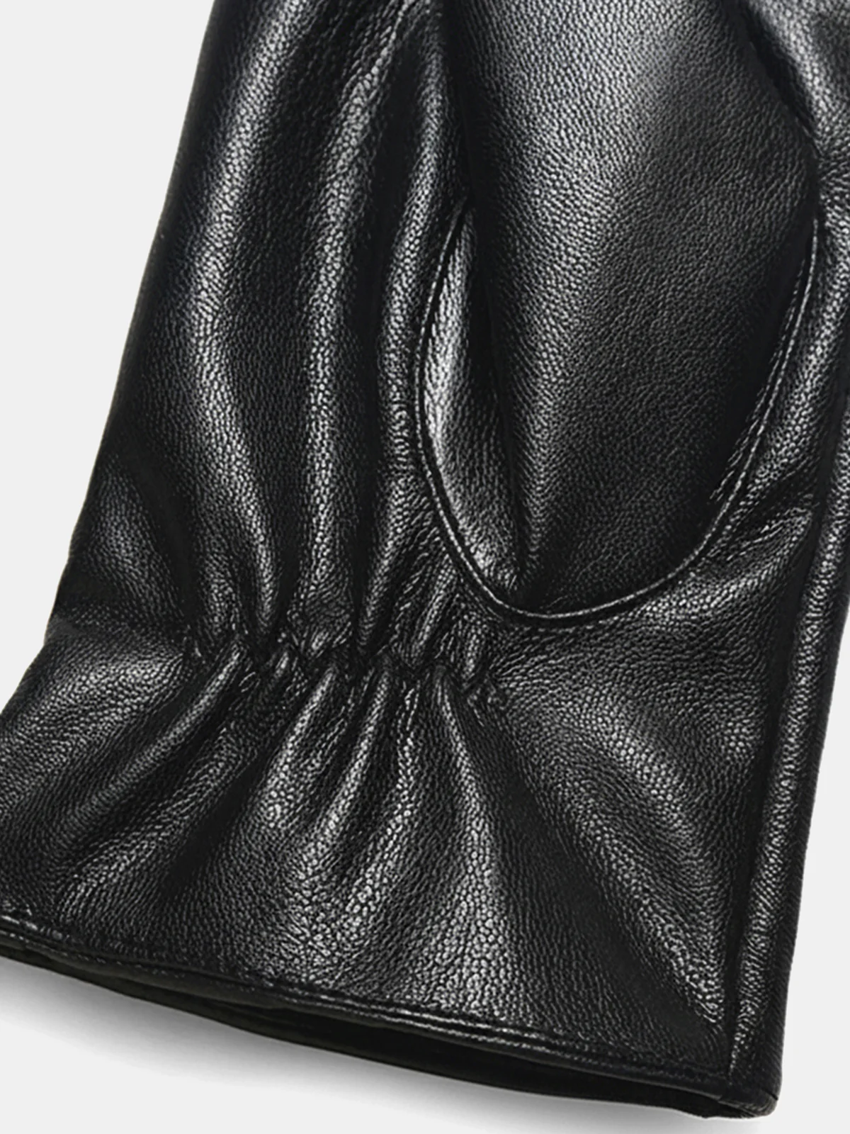 PU Leather Gloves with Stitched Detail - Image 4
