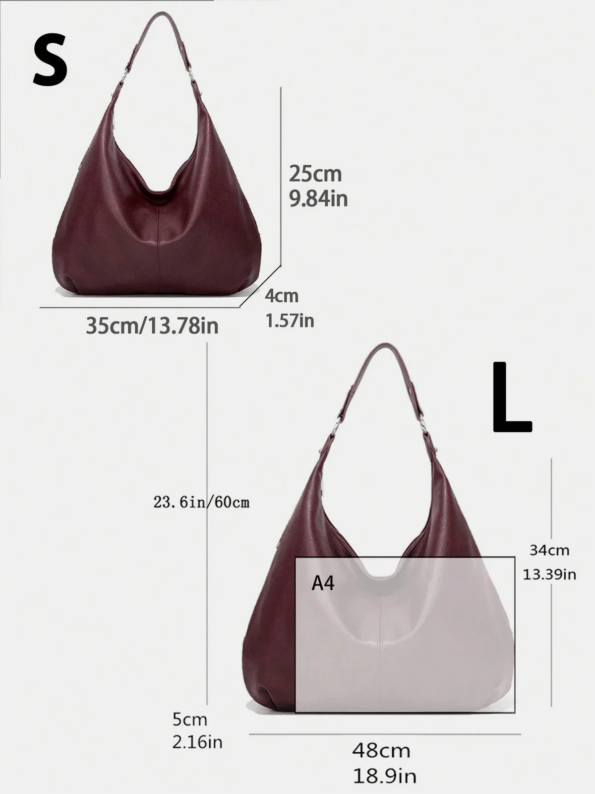 PU Leather Hobo Bag - Image 4