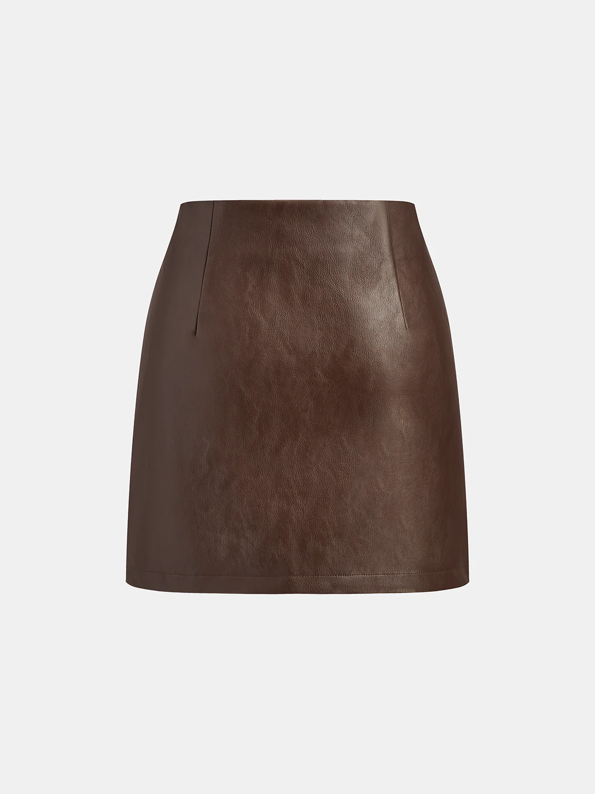 PU Leather Metal Detail Mini Skirt - Image 2
