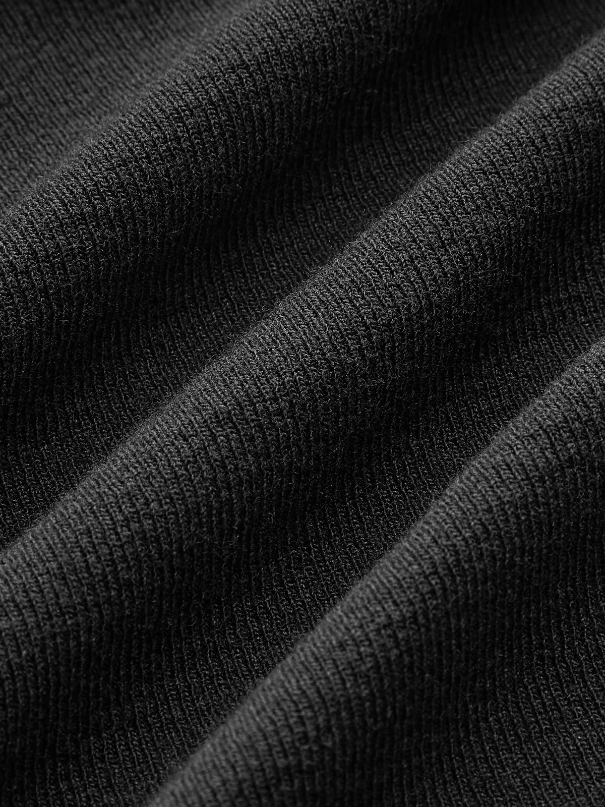 PU Leather Panel Long Sleeve Knit Dress - Image 5