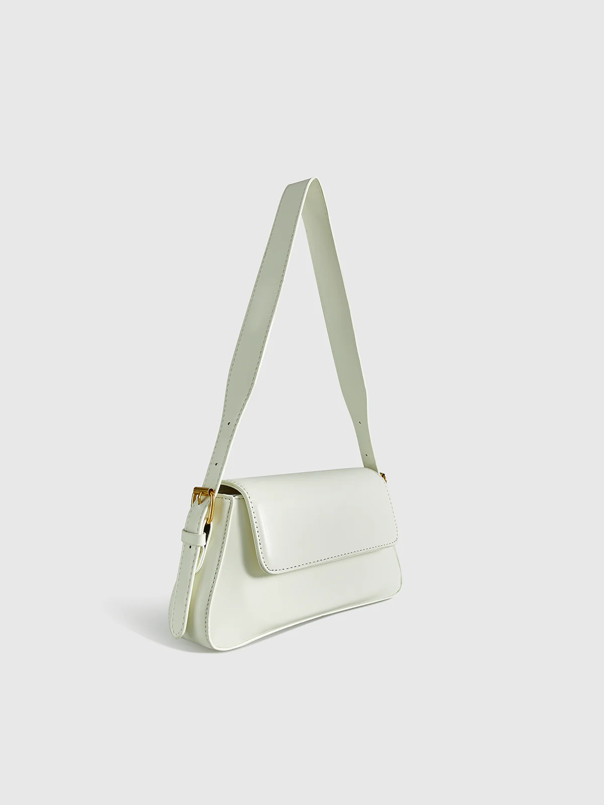 PU Leather Shoulder Bag with Flap - Image 2
