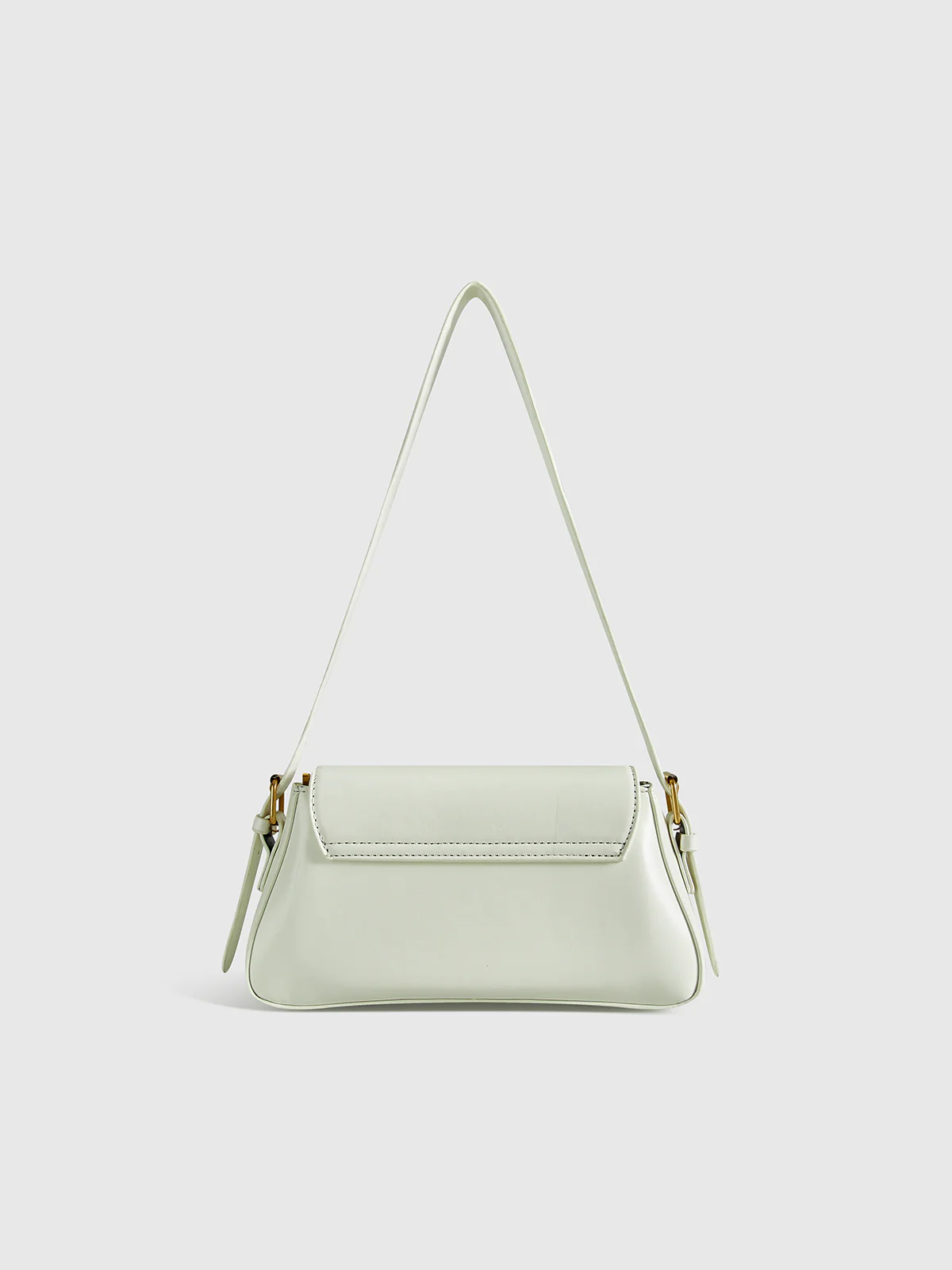 PU Leather Shoulder Bag with Flap - Image 3