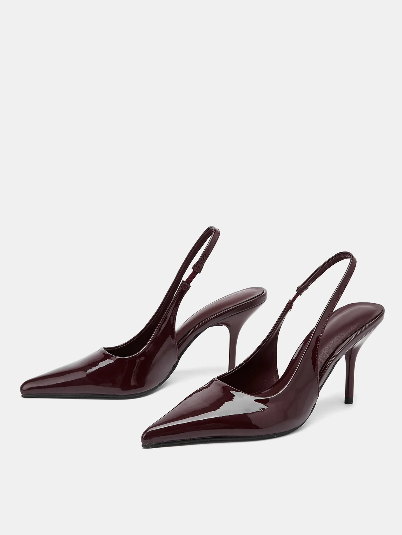 PU Patent Leather Slingback Pumps - Image 2