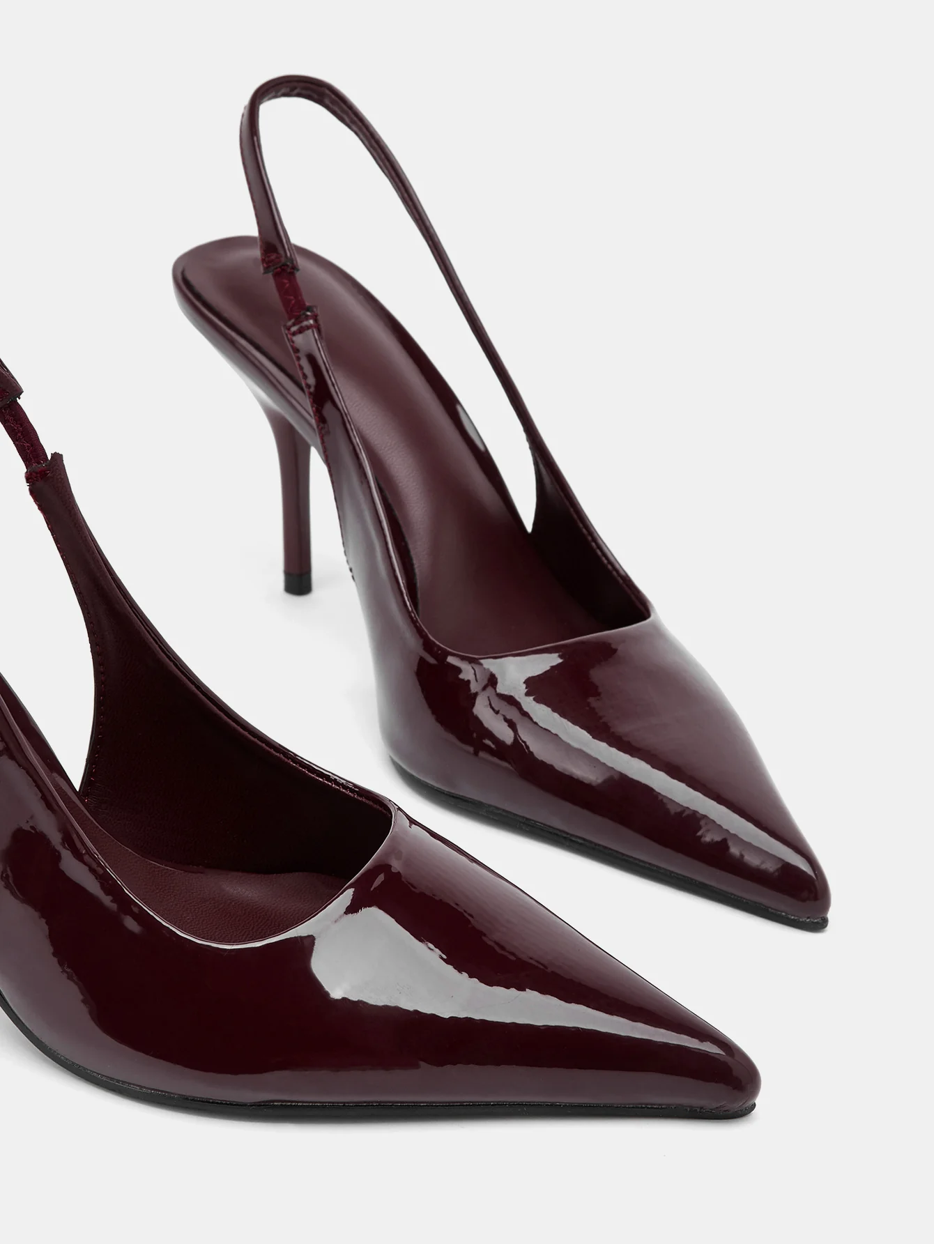 PU Patent Leather Slingback Pumps - Image 3