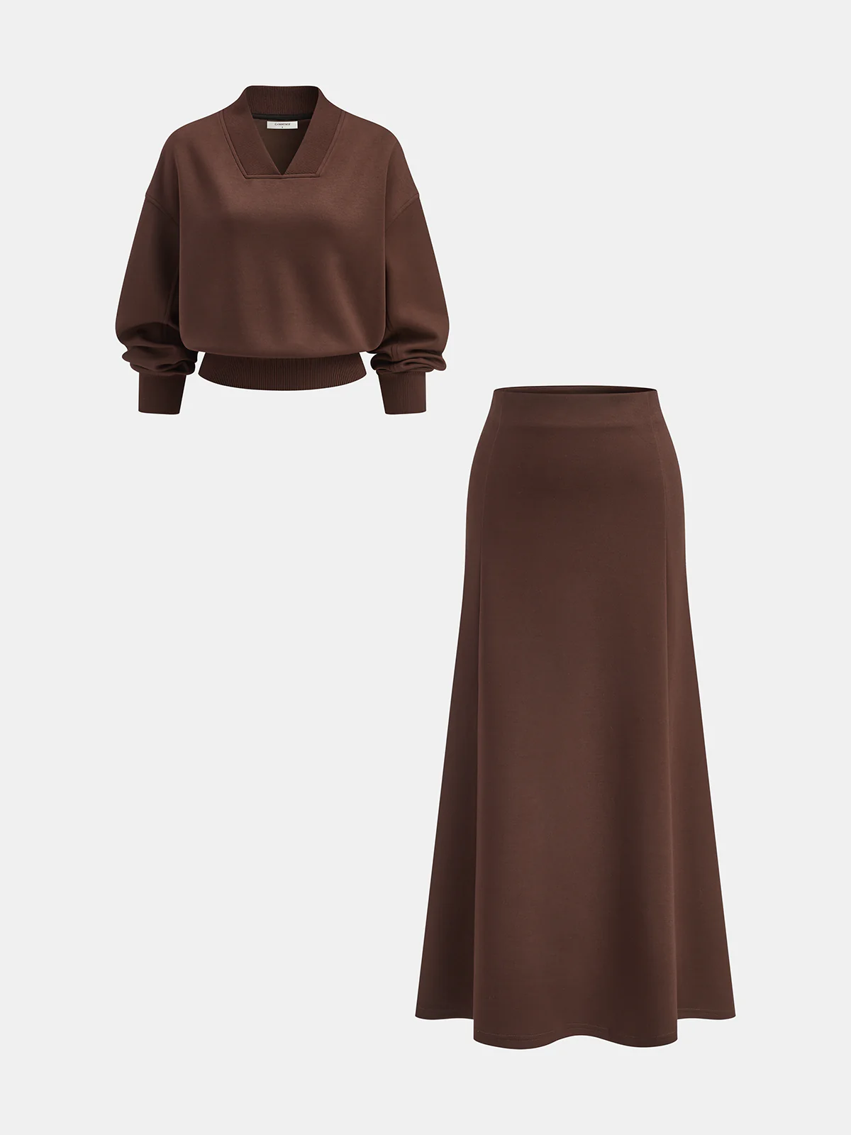 Cinched-Waist Air-Layer Cropped Sweatshirt - Image 2