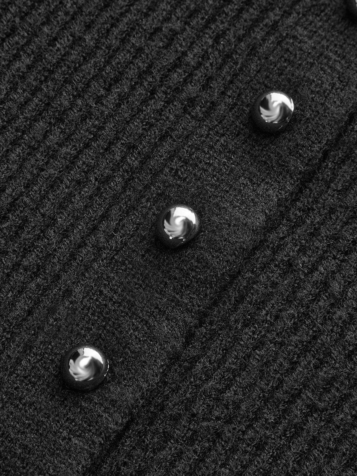 Puff Sleeve Rib-Knit Cardigan - Image 4