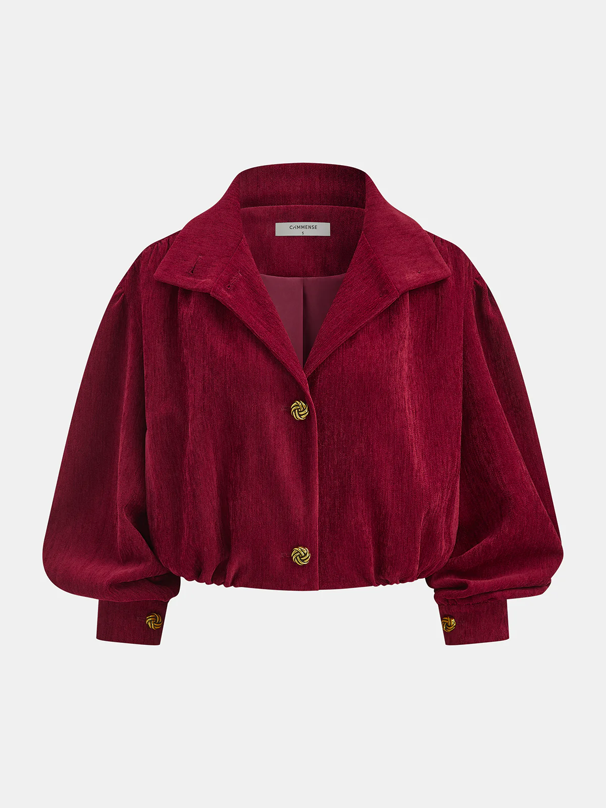 Puff Sleeve Suede Effect Cropped Jacket