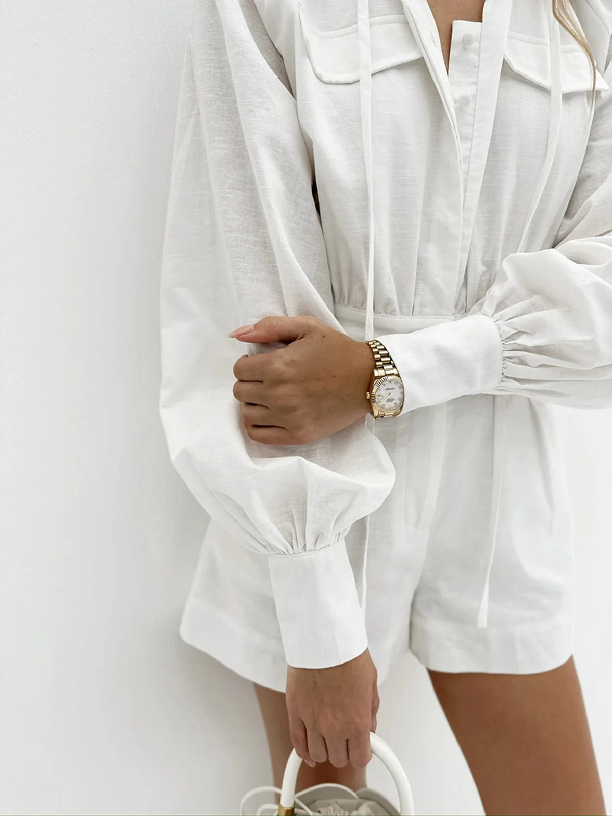 Pure Cotton Pocket Short Jumpsuit - Image 5