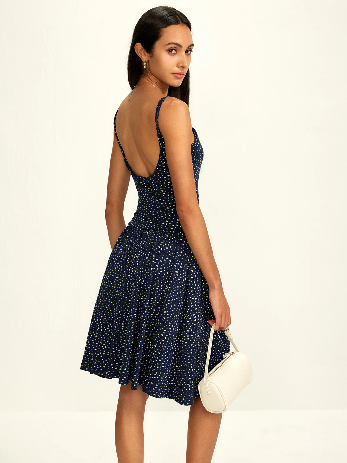 Pure Cotton Printed Breasted Dress - Image 4